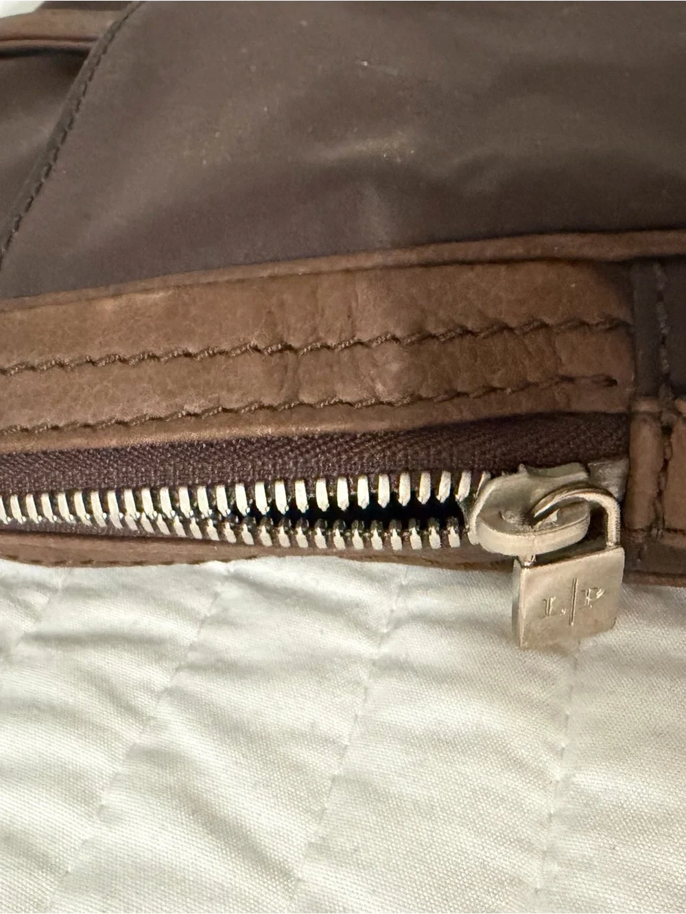Authentic Loro Piana Brown Nylon & Leather Laptop Briefcase Made in Italy